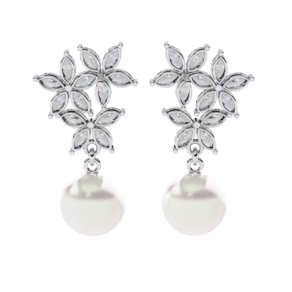 Ettika Best Day Crystal and Pearl Earrings