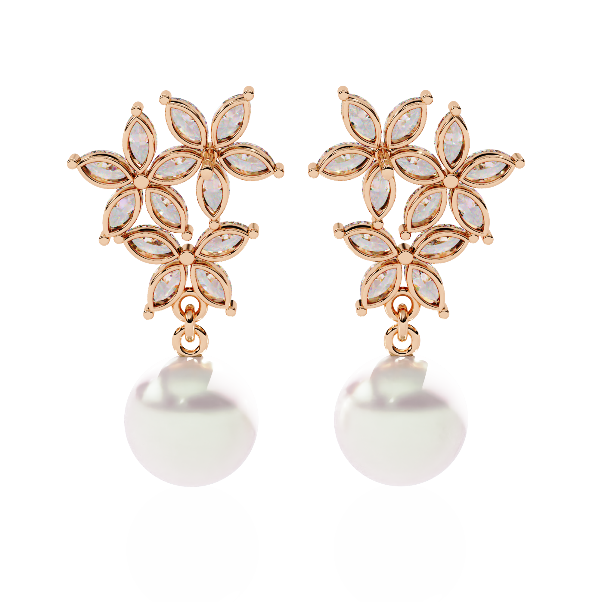Ettika Best Day Crystal and Pearl Earrings