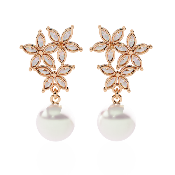 Ettika Best Day Crystal and Pearl Earrings