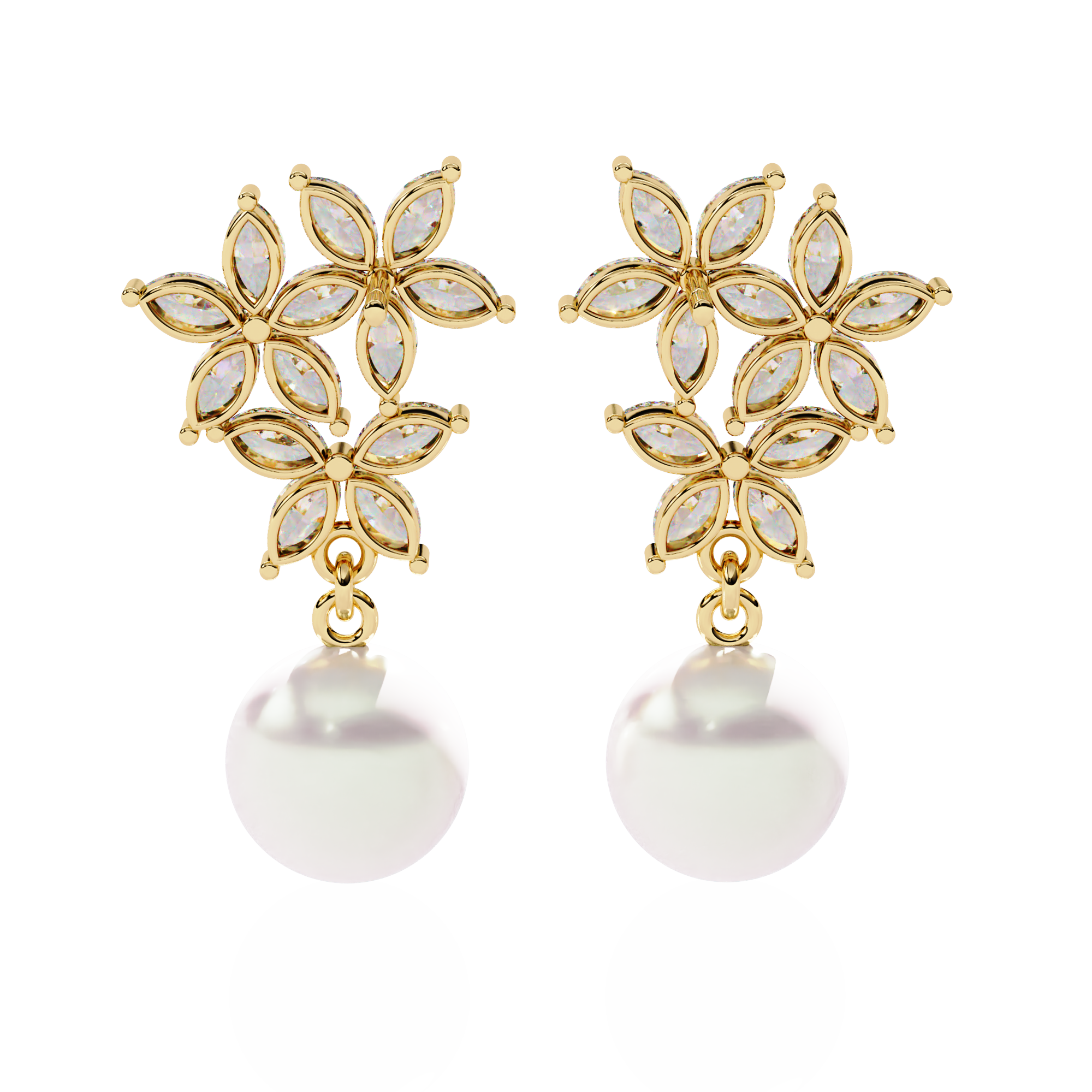 Ettika Best Day Crystal and Pearl Earrings