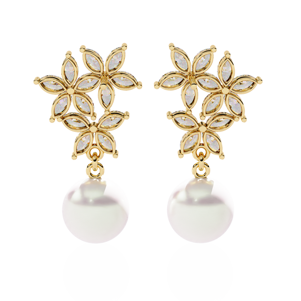 Ettika Best Day Crystal and Pearl Earrings
