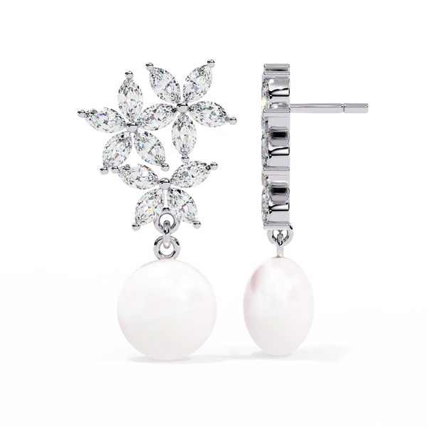 Ettika Best Day Crystal and Pearl Earrings