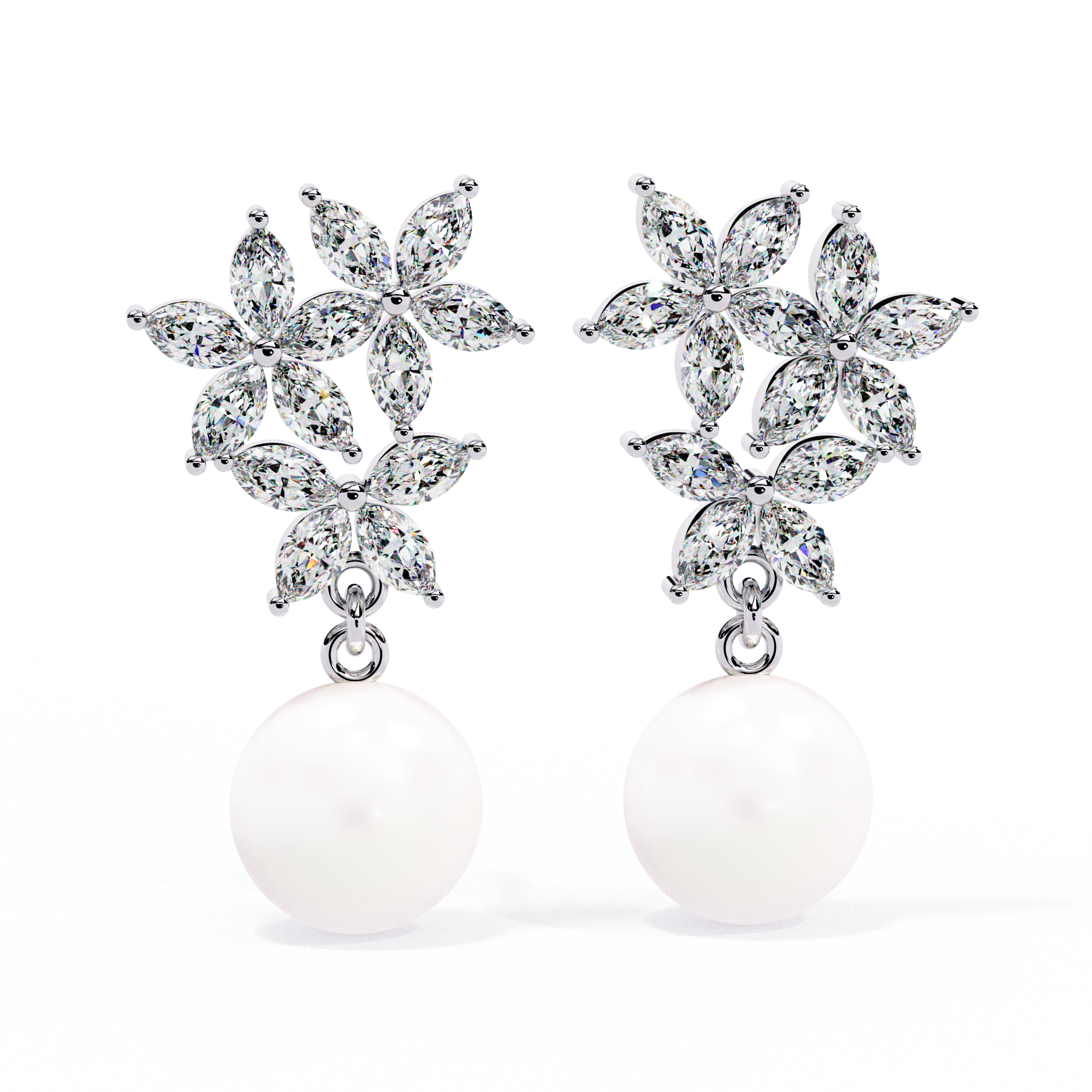 Ettika Best Day Crystal and Pearl Earrings