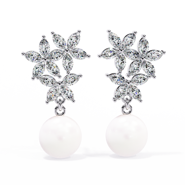 Ettika Best Day Crystal and Pearl Earrings