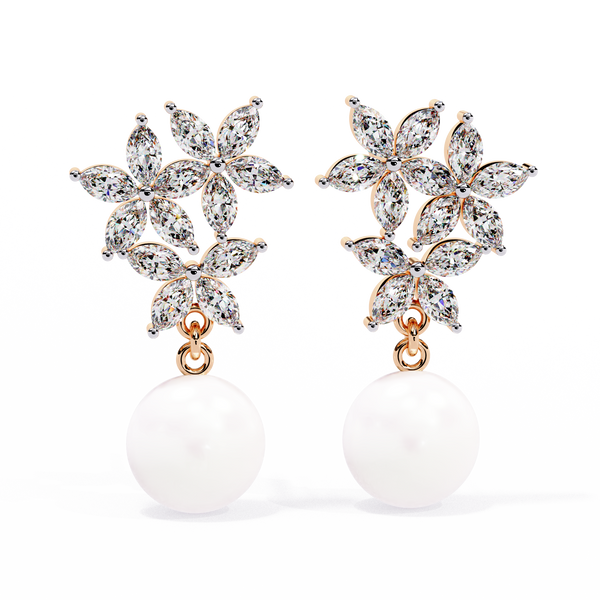 Ettika Best Day Crystal and Pearl Earrings