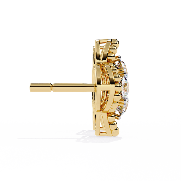 Classic Floral Diamond Earrings