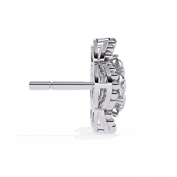 Classic Floral Diamond Earrings