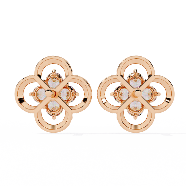 Classic Floral Diamond Earrings