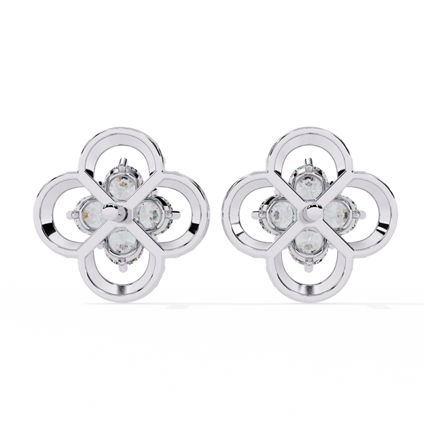 Classic Floral Diamond Earrings