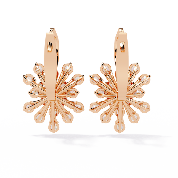 Modern Floral Diamond Earrings