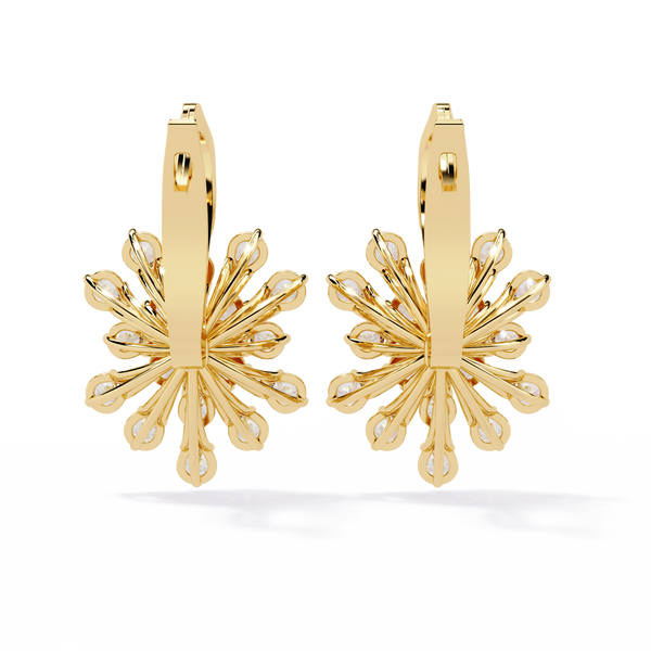 Modern Floral Diamond Earrings