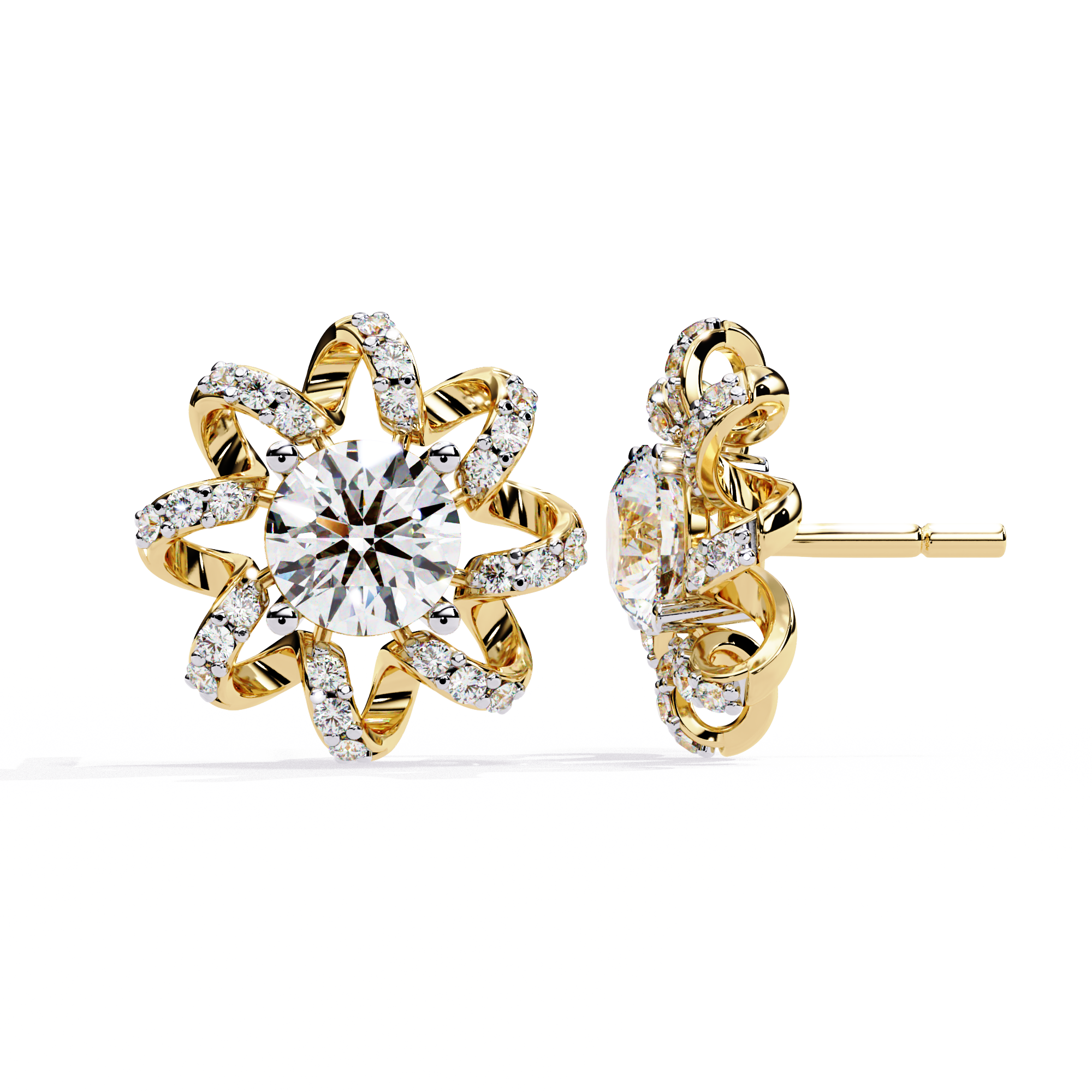 Designer Inspired Diamond Studs