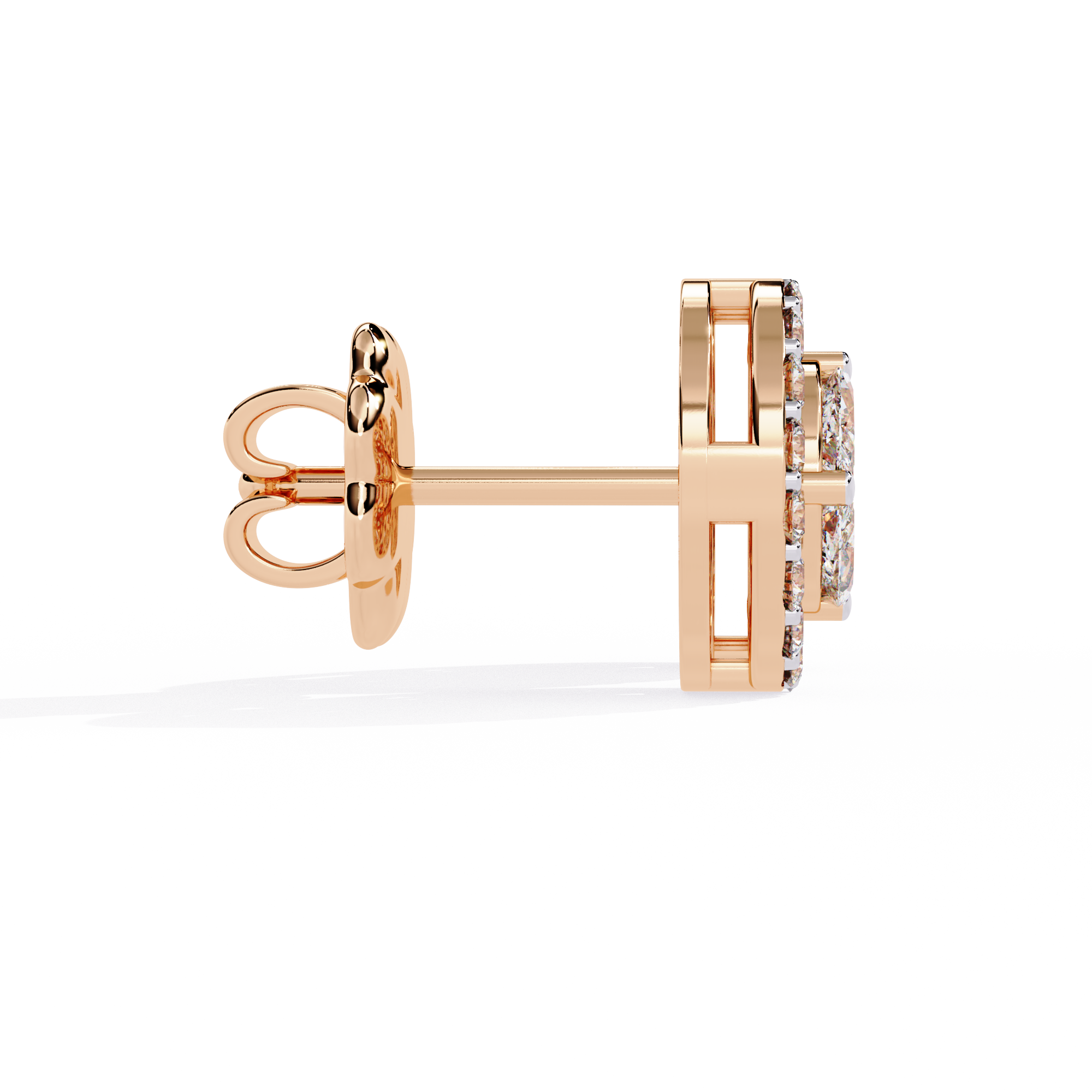 Sparkling Halo Stud Earrings