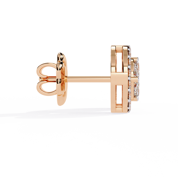 Sparkling Halo Stud Earrings