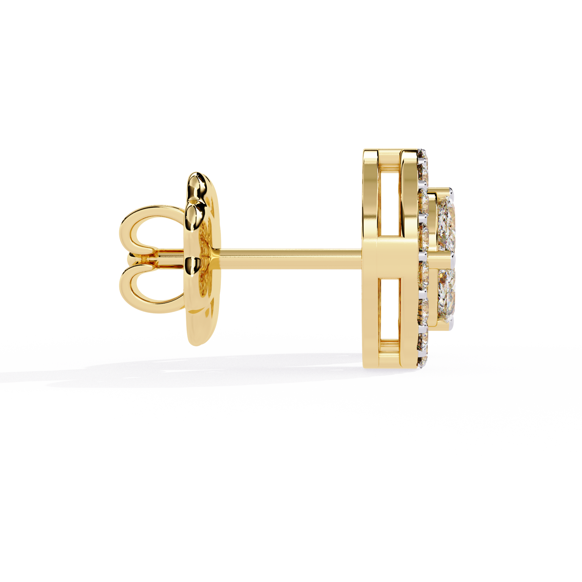 Sparkling Halo Stud Earrings