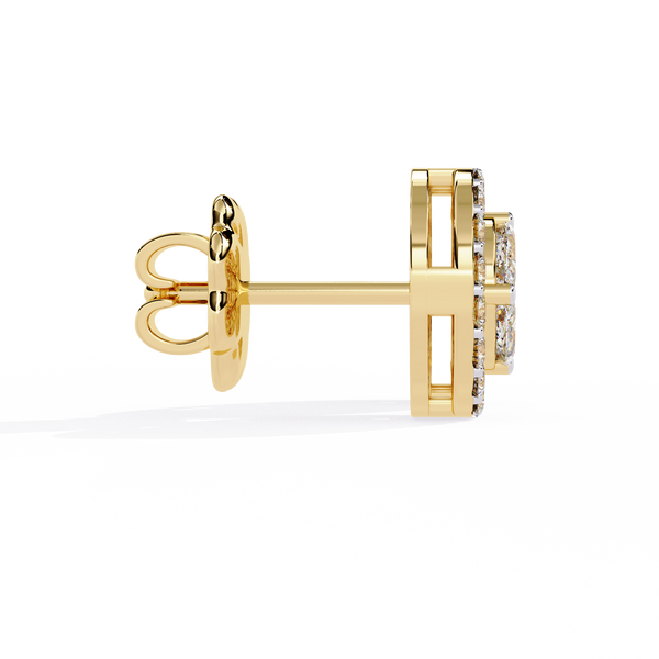 Sparkling Halo Stud Earrings