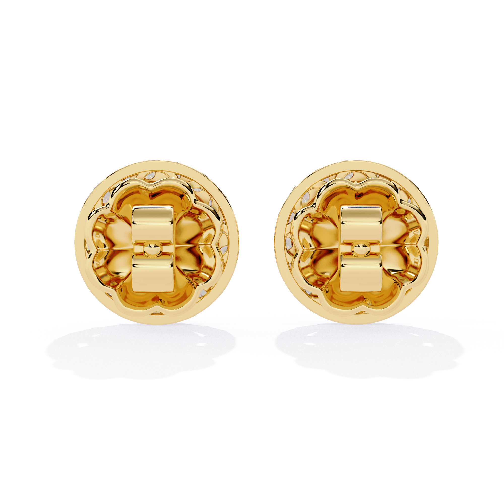 Sparkling Halo Stud Earrings