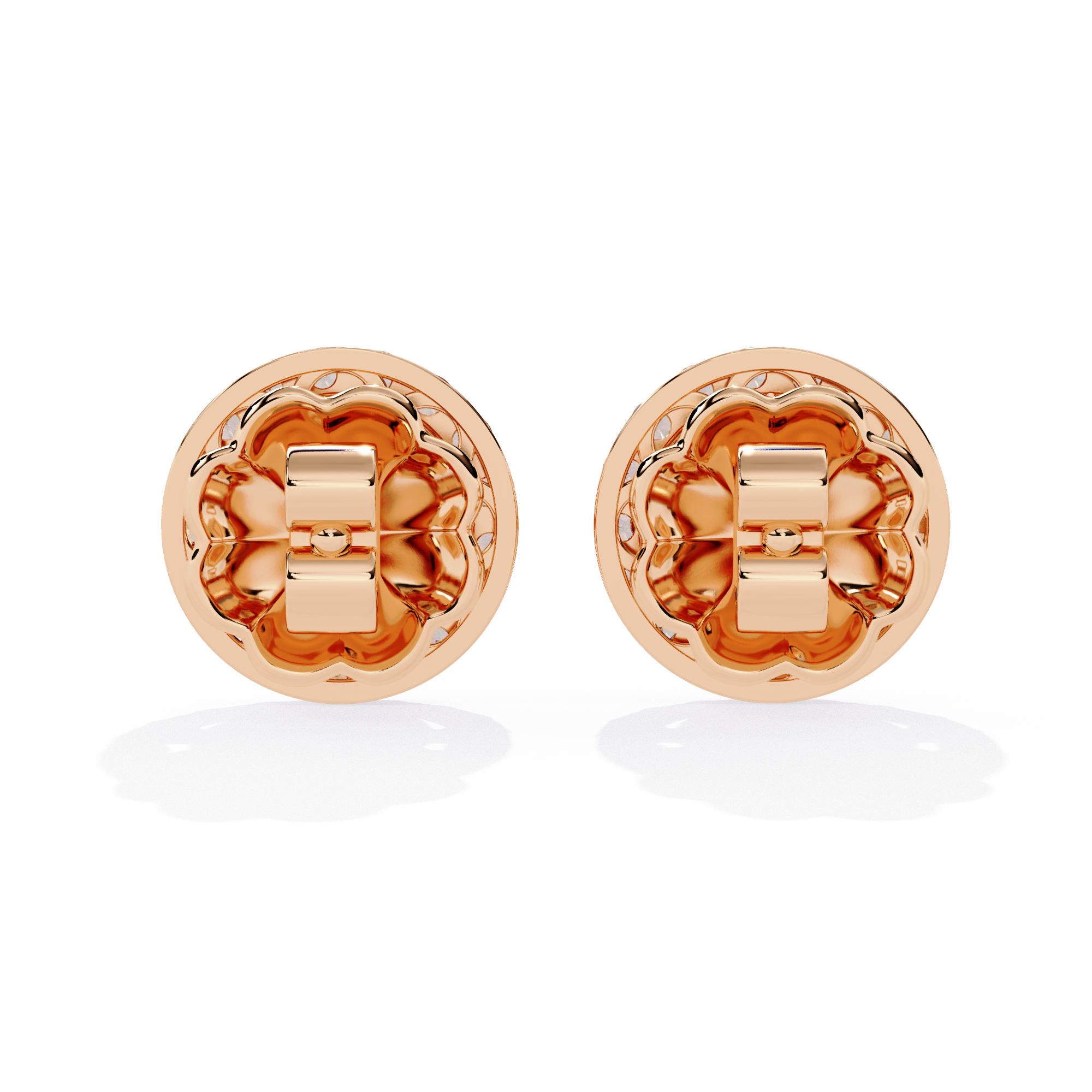 Sparkling Halo Stud Earrings