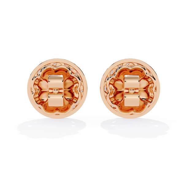 Sparkling Halo Stud Earrings