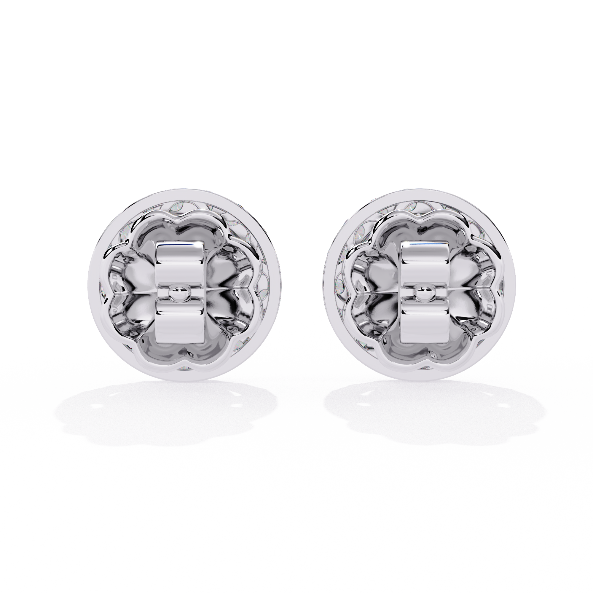 Sparkling Halo Stud Earrings