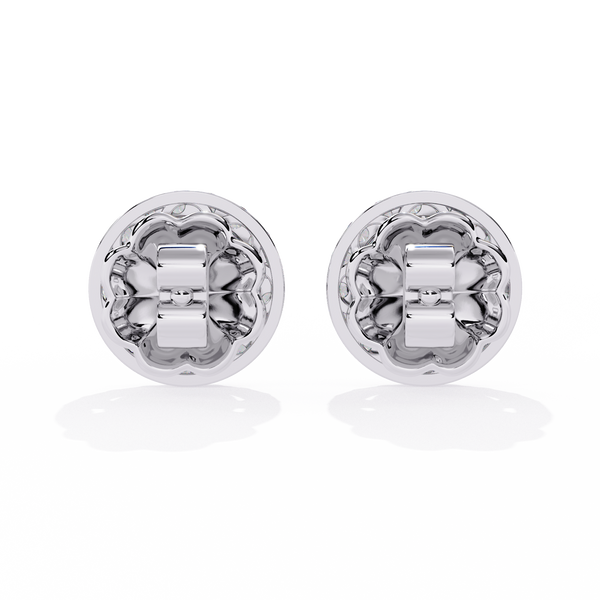 Sparkling Halo Stud Earrings