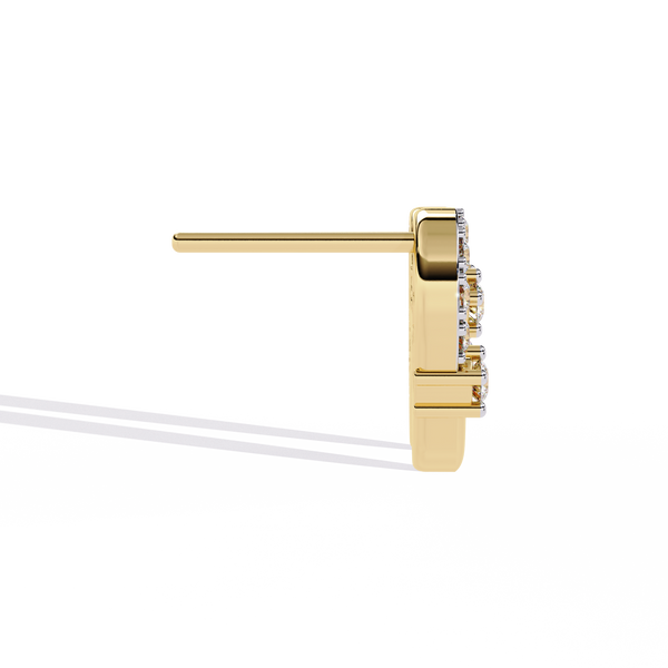 Asymmetrical Diamond Stud Earrings