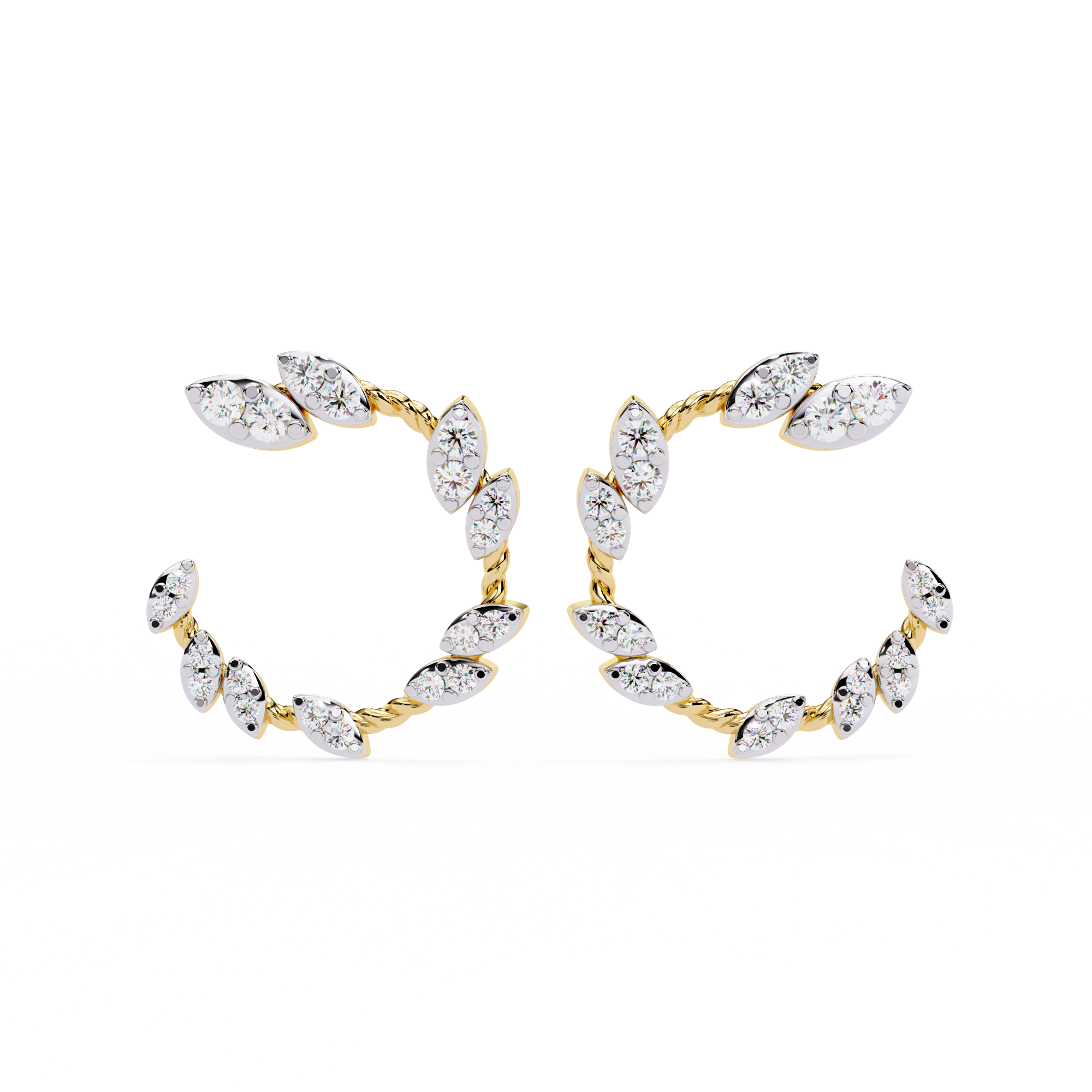 Nature-Inspired Diamond Earrings