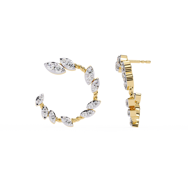 Nature-Inspired Diamond Earrings