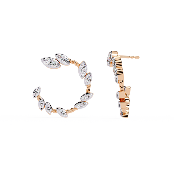 Nature-Inspired Diamond Earrings