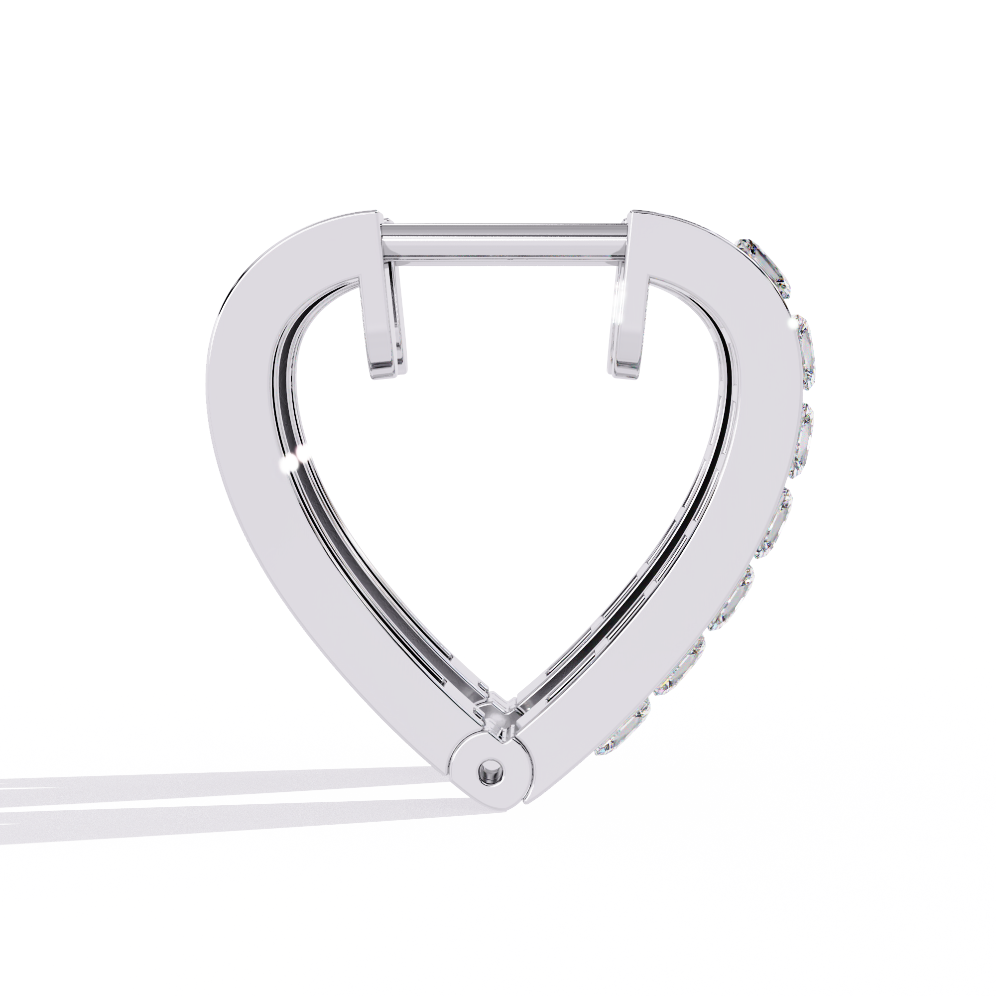 Sparkling Princess Cut Diamond Hoops