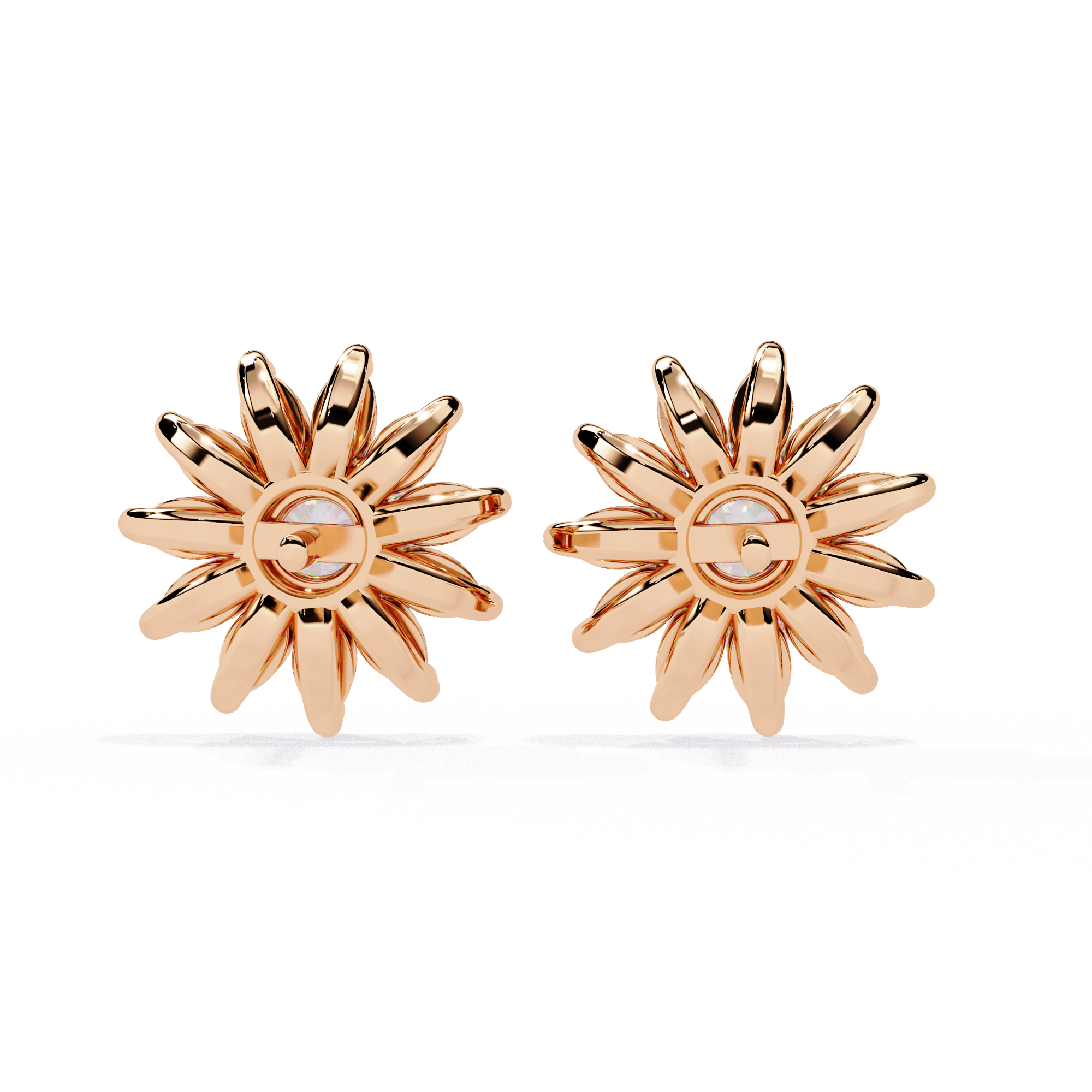 Starburst Diamond Stud Earrings