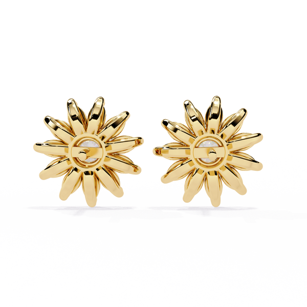 Starburst Diamond Stud Earrings