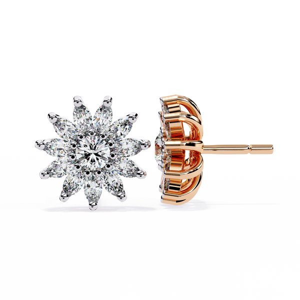 Starburst Diamond Stud Earrings