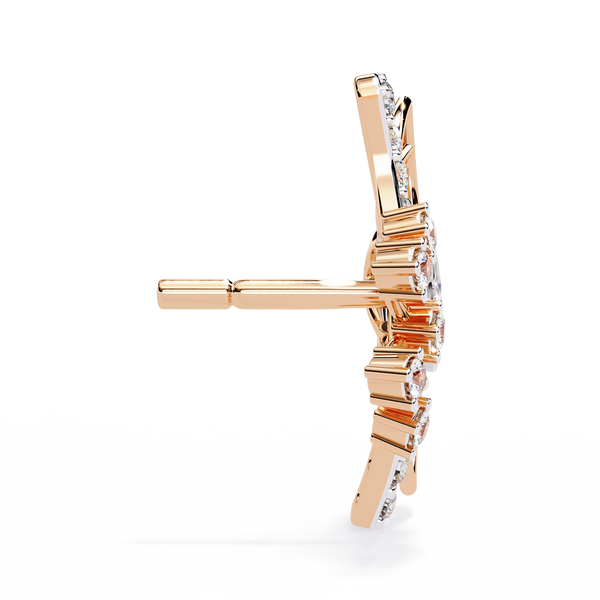 Butterfly Diamond Stud Earrings