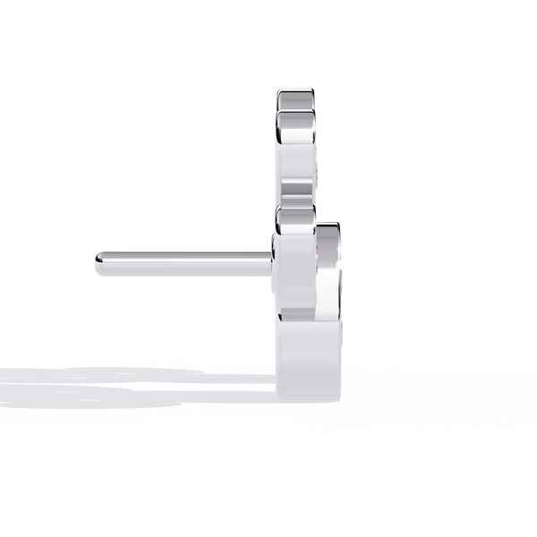 Diamond Paw Print Stud Earrings