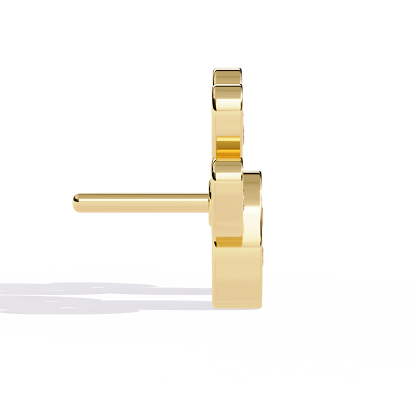 Diamond Paw Print Stud Earrings