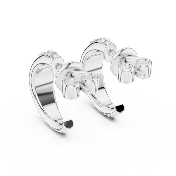 Fluid Pear Silhouette Lab Grown Diamond Earrings