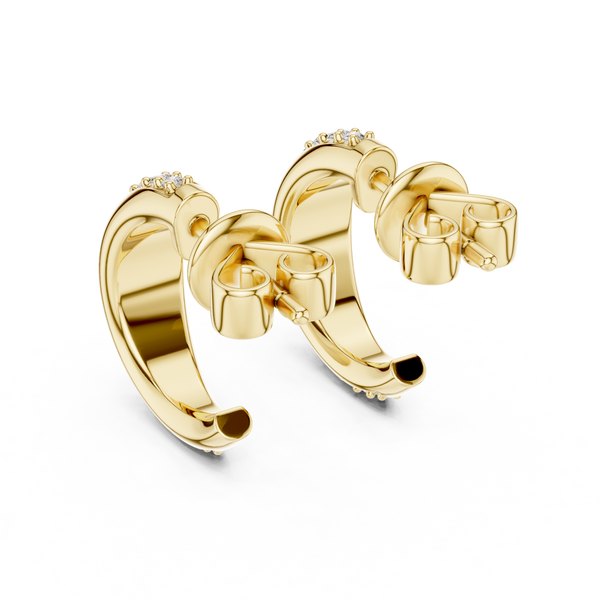 Fluid Pear Silhouette Lab Grown Diamond Earrings