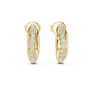 Fluid Pear Silhouette Lab Grown Diamond Earrings