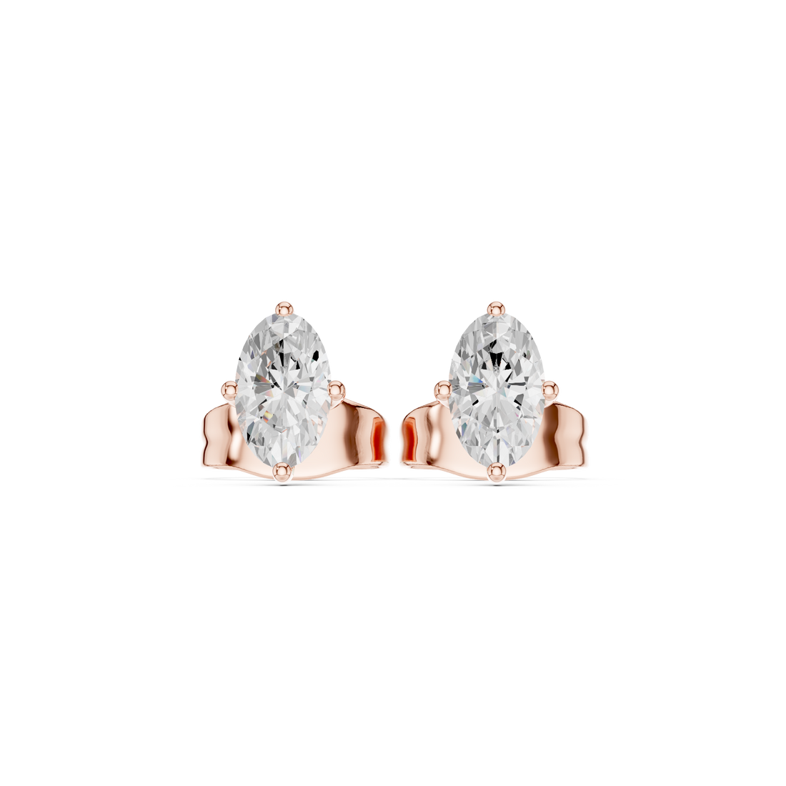 Exquisite Oval Lab Grown Diamond Earring