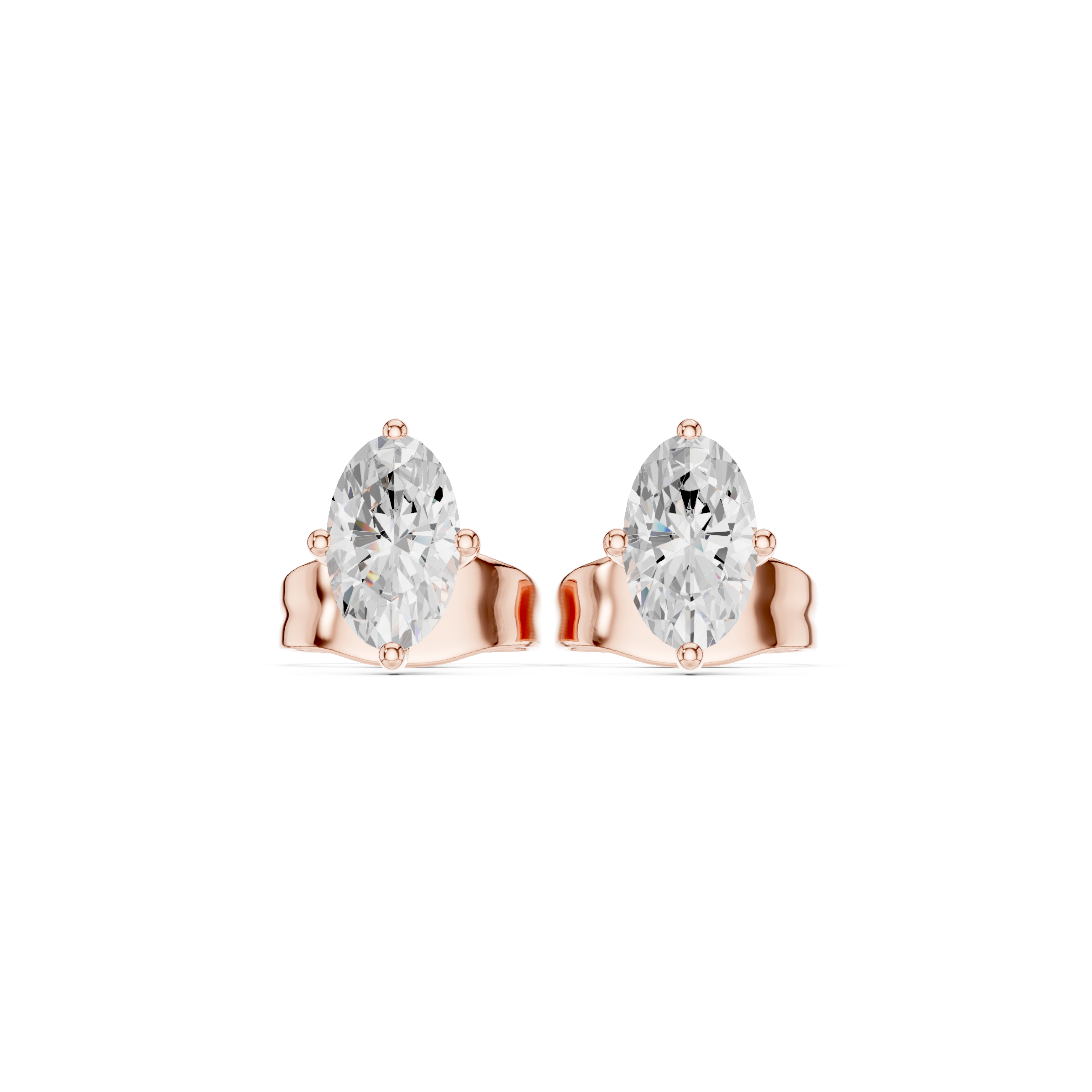 Exquisite Oval Lab Grown Diamond Earring