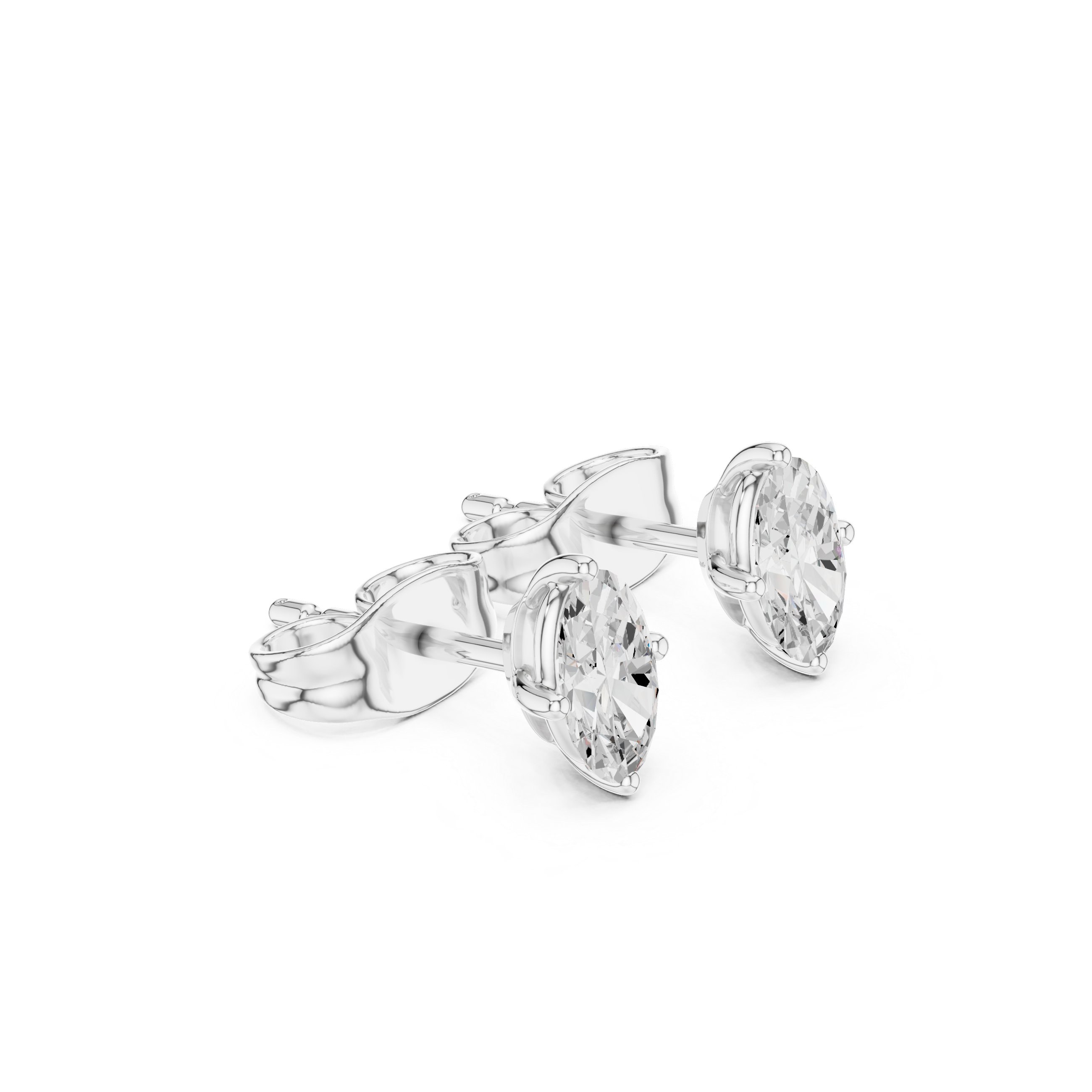 Exquisite Oval Lab Grown Diamond Earring