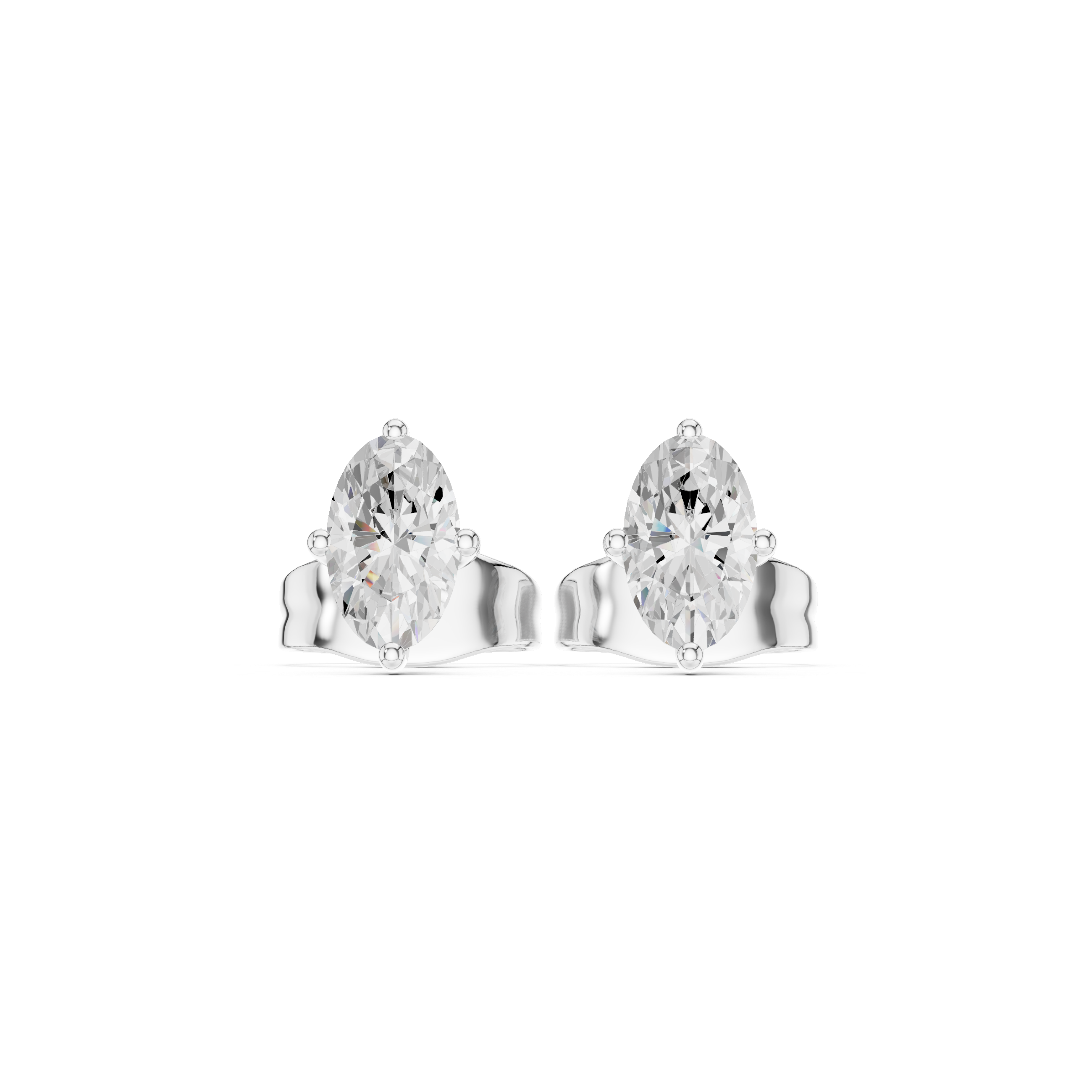 Exquisite Oval Lab Grown Diamond Earring