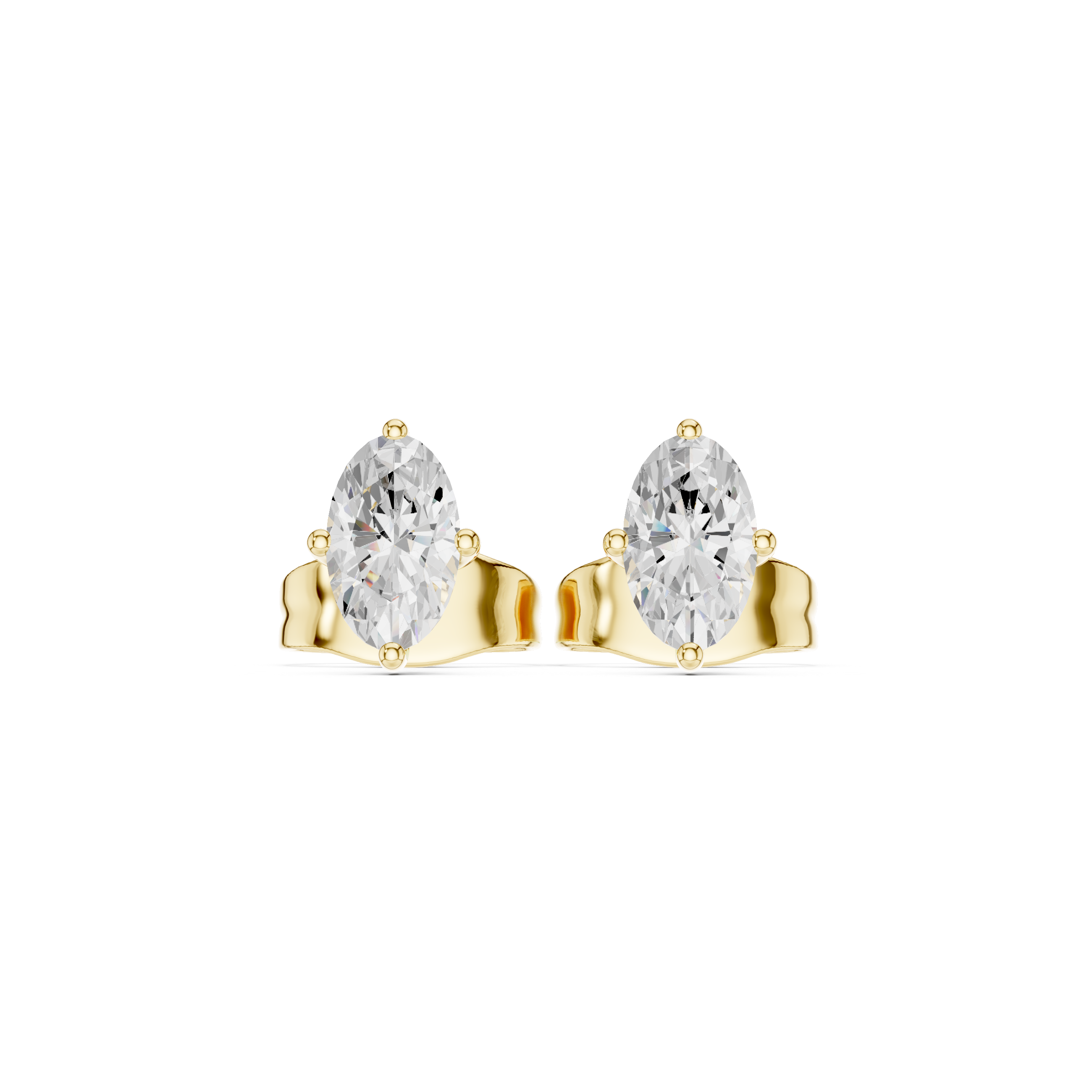 Exquisite Oval Lab Grown Diamond Earring