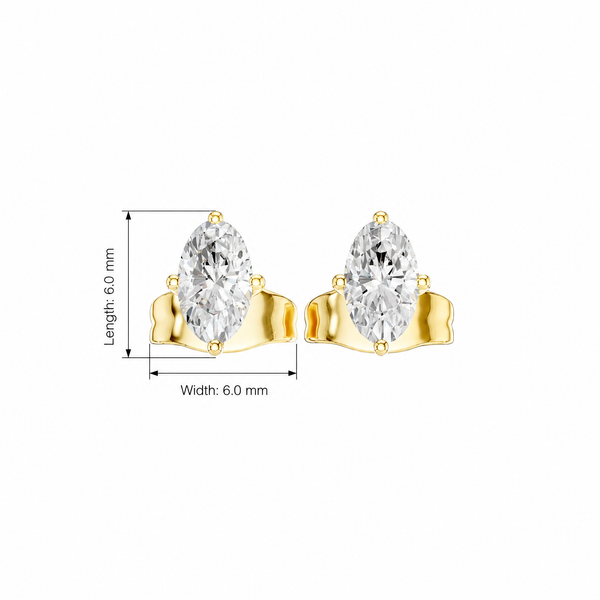 Exquisite Oval Lab Grown Diamond Earring