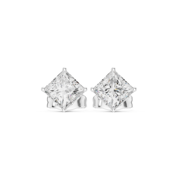 Regal Princess-Cut Diamond Lab Grown Diamond Earrings