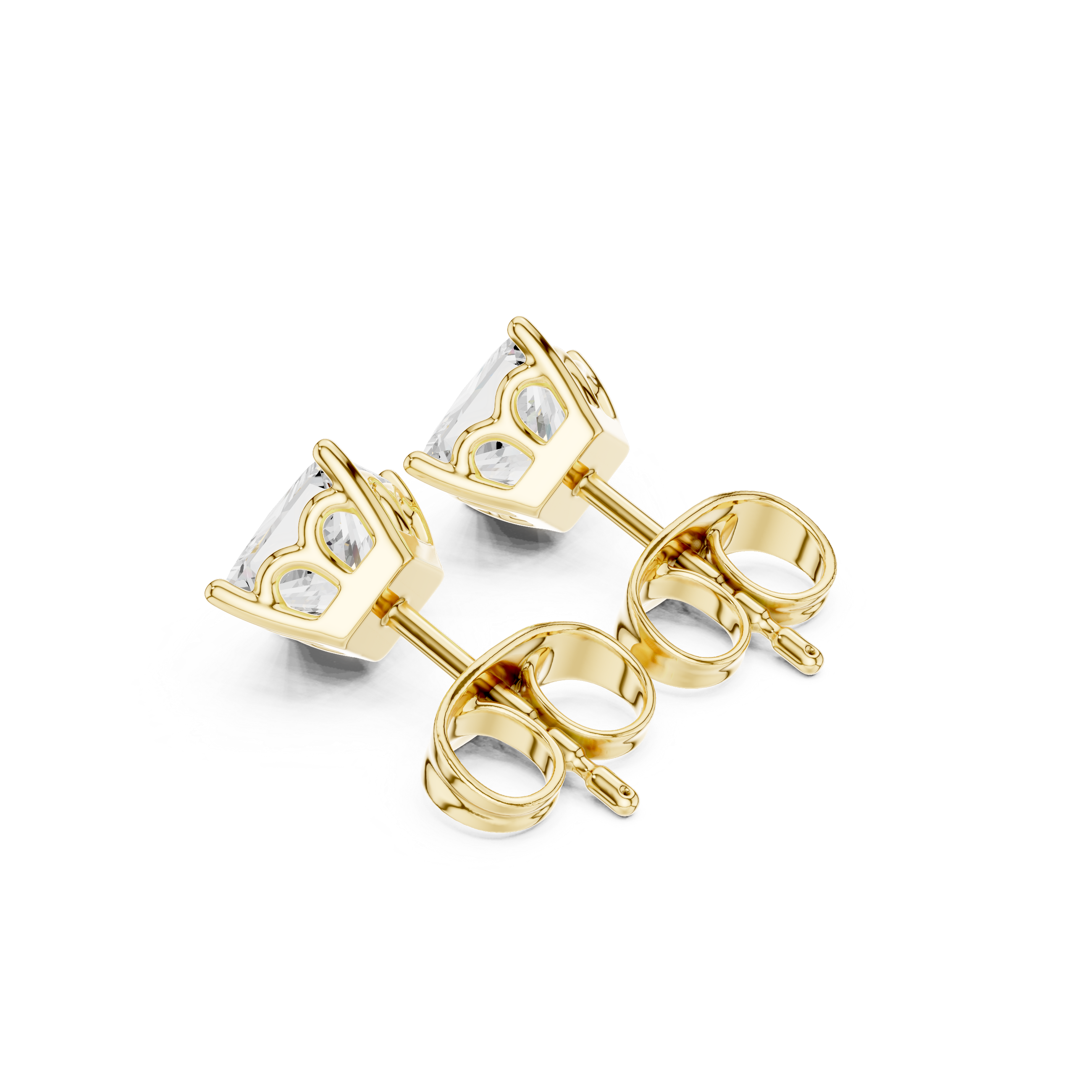 Regal Princess-Cut Diamond Lab Grown Diamond Earrings