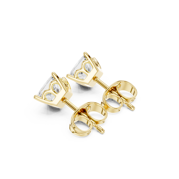 Regal Princess-Cut Diamond Lab Grown Diamond Earrings