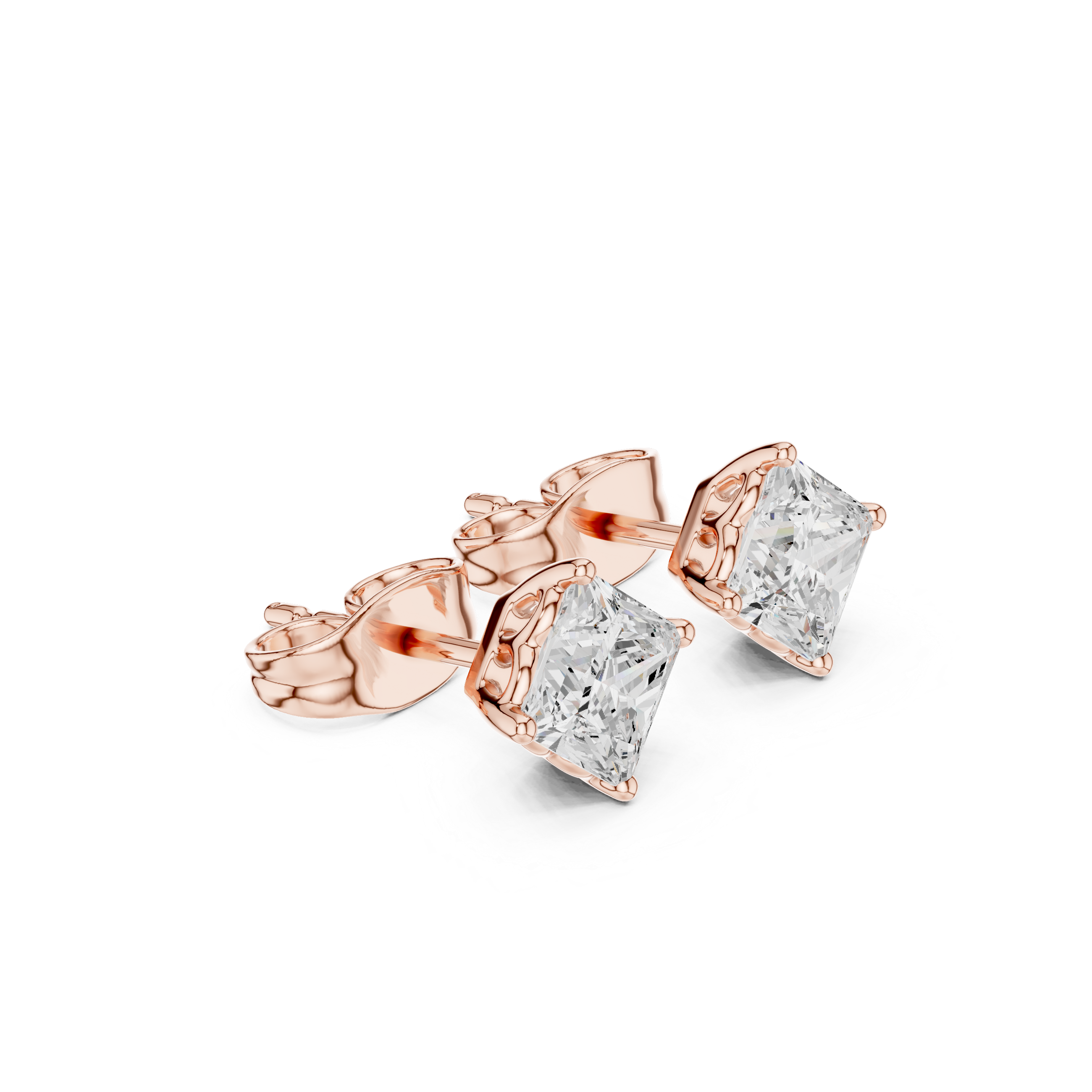 Princess Diamond Lab Grown Diamond Earrings
