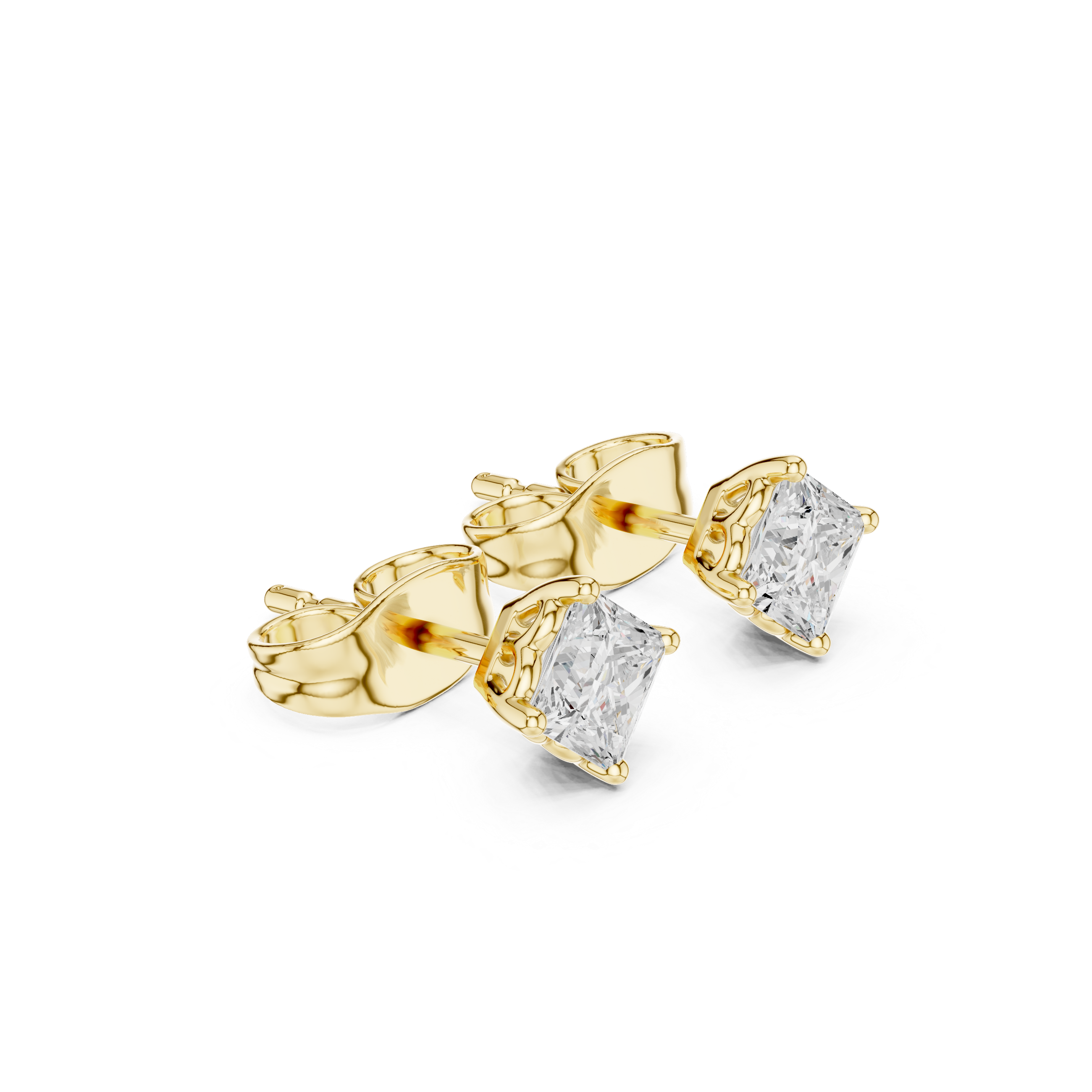 Sparkling Princess Diamond Stud Lab Grown Diamond Earrings